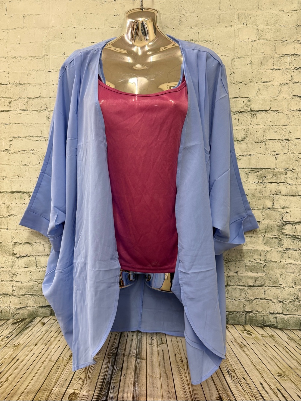 Women’s plus size periwinkle Cover-Up Kimono 🆕